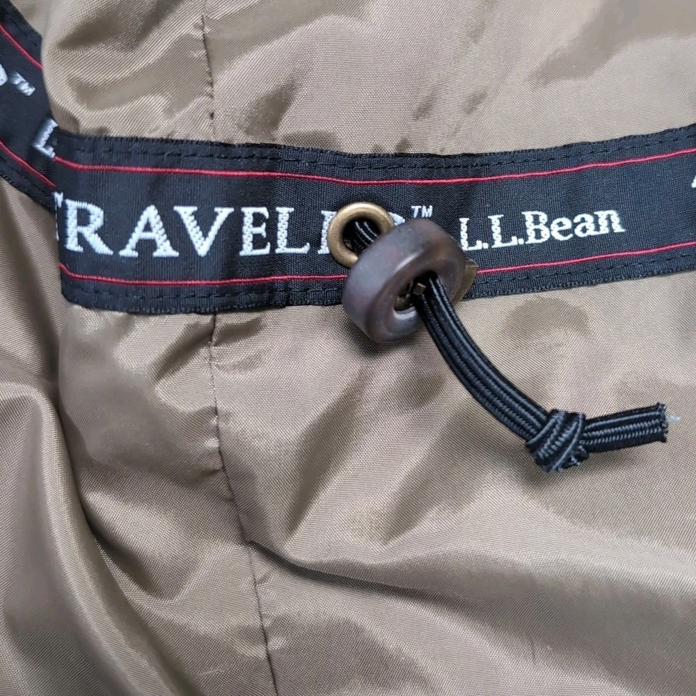 LL Bean Traveler Jacket Mens LT Large Tall Brown Lightweight Field 6 Pocket READ - Picture 11 of 15